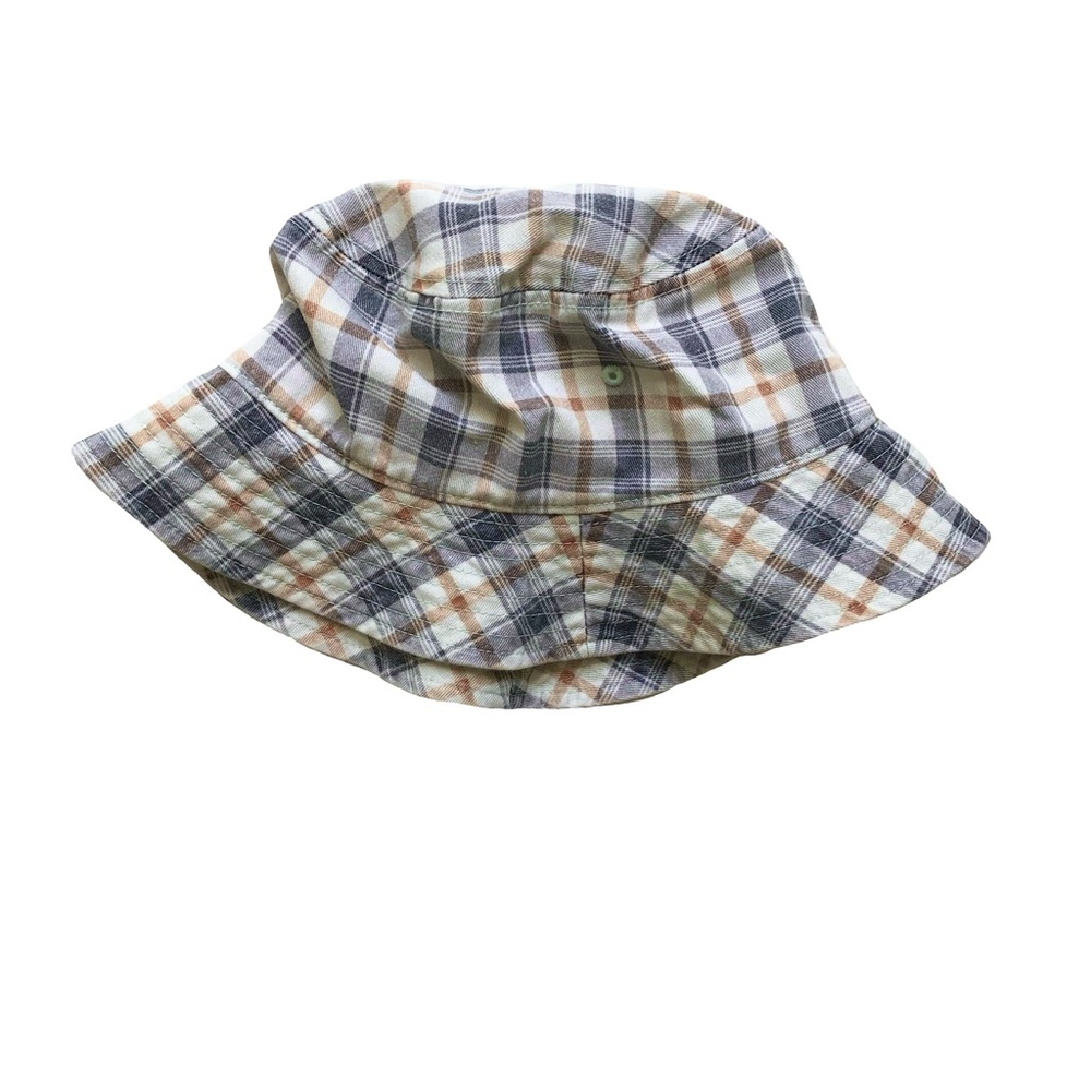 Plaid blue white tan bucket hat from pacsun
